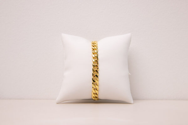 18K Gold-Filled Cuban Rounded Links Bracelet.