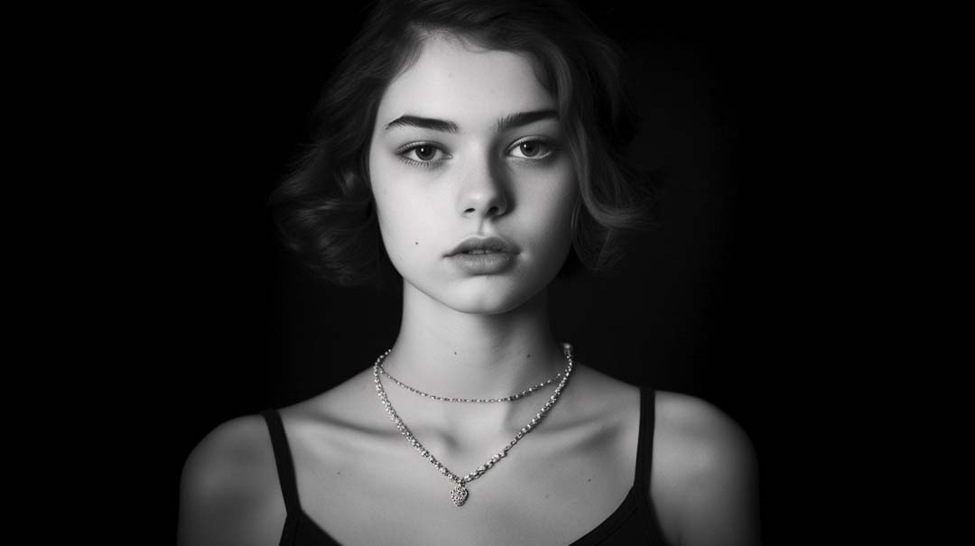 pabloferre_film_negative_portrait_young_model_wearing_daughter__f99f5124-0f64-49b4-bd6c-9ac690b38068 Daughter delightfully unwrapping a Joias & More jewelry box, revealing a pair of shimmering earrings