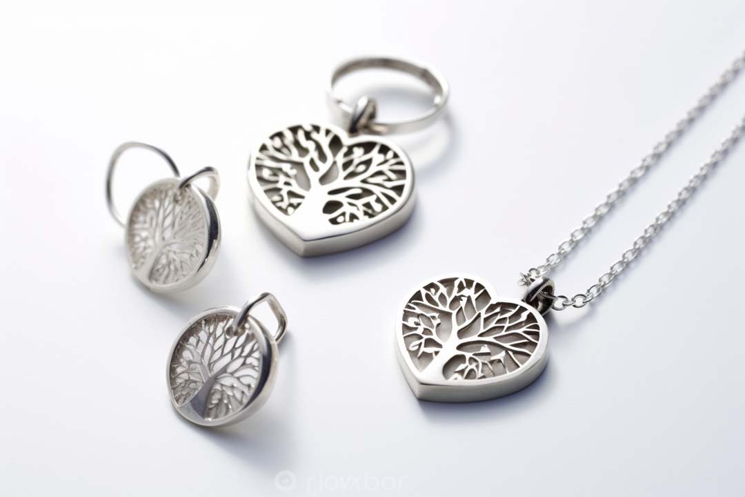 pabloferre_product_photograph_of_sterling_silver_Daughter_jewel_cb3304f0-66c9-4b26-b6a3-844e04d858a4 Detailed view of a jewelry care kit, promoting the preservation of 'Joias and More' jewelry pieces for years to come